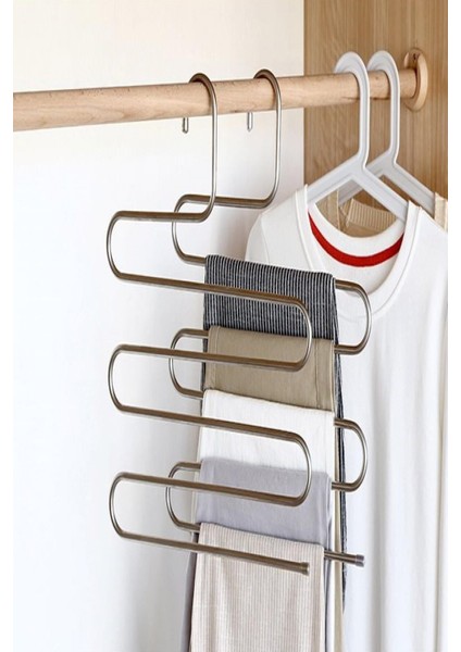 Snake Dolap Içi 5 Kat Katlı Pantolon Eşarp Şal Askısı | 5 Katlı Pantolon Eşarp Askısı 5 Katlı Askı