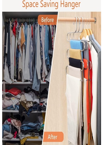 Snake Dolap Içi 5 Kat Katlı Pantolon Eşarp Şal Askısı | 5 Katlı Pantolon Eşarp Askısı 5 Katlı Askı