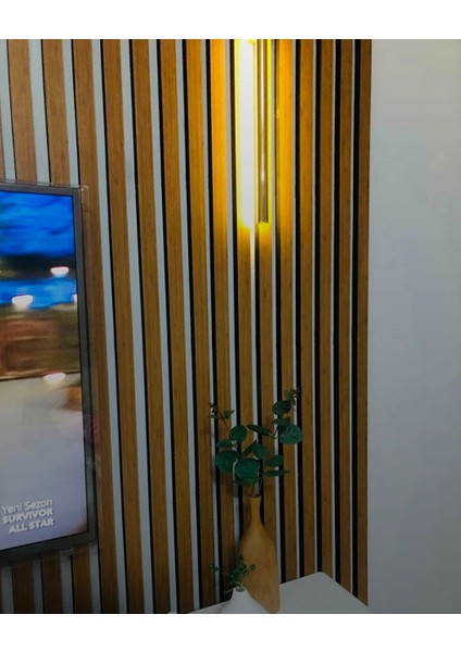 12 Adet Kendinden Yapışkanlı Ahşap Çıta 120 cm - Bambu