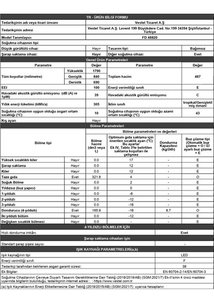 Fd 48820 488 Lt No Frost Kombi Buzdolabı indirimleri