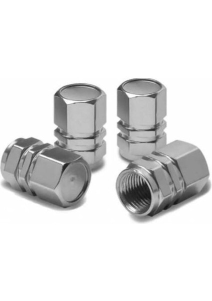 Alüminyum Altıgen Sibop Kapağı 4'lü Gümüş Sibob Kapağı