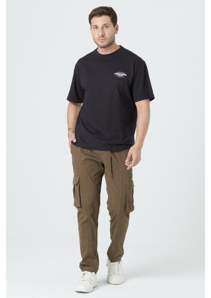 Erkek Kargo Cep Yandan Cepli Beli Lastikli Regular Fit Pantolon
