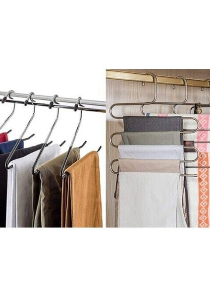 Dolap 5 Katlı Pantolon Eşarp Şal Askısı Akıllı Askı fiyatları