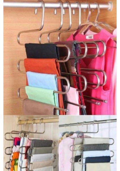 1 Adet Metal Pantolon Eşarp Askısı 5 Katlı fırsatları