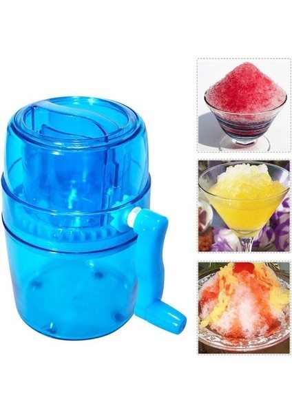 Mini Taşınabilir Mutfak El Krank Manuel Smoothie Buz Kırıcı Şeffaf Dıy Ice Cube Razor Kırıcı Püskül Buz Makinesi (Yurt Dışından)