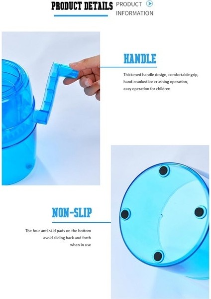 Mini Taşınabilir Mutfak El Krank Manuel Smoothie Buz Kırıcı Şeffaf Dıy Ice Cube Razor Kırıcı Püskül Buz Makinesi (Yurt Dışından) fırsatları