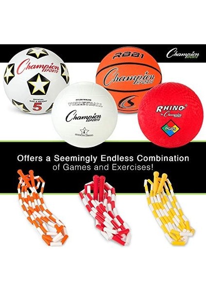 Education Kit W/seven Balls, 14 Jump Ropes, Assorted Colors modelleri