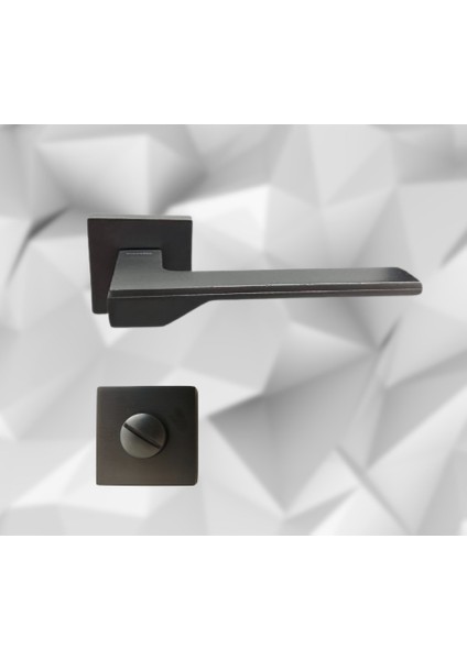 Stilo ANTRASİT Kare Rozetli Kapı Kolu Lüks WC Kapı Kolu fiyatları