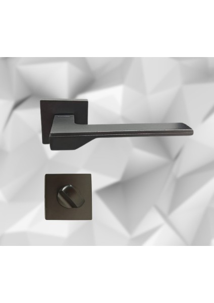 Stilo ANTRASİT Kare Rozetli Kapı Kolu Lüks WC Kapı Kolu modelleri