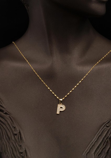 P Harfi 14 Ayar Altın Kolye fiyatları