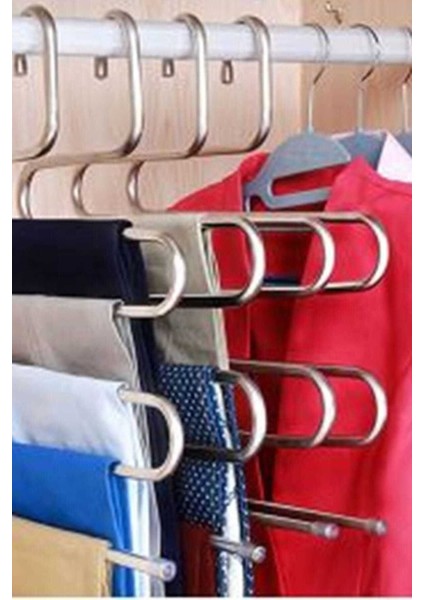 Dolap Içi 5 Katlı Krom Askı ( 2 Adet )