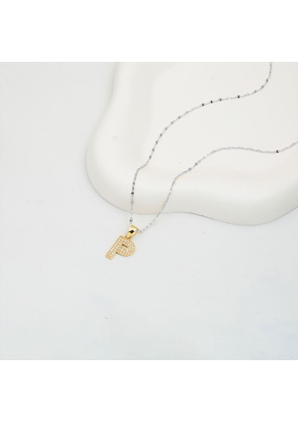 P Harfi 14 Ayar Altın Kolye Ucu modelleri