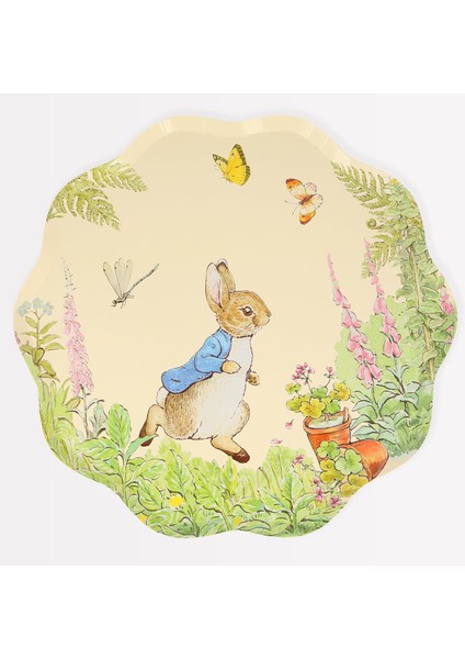 Meri - Peter Rabbit Dinner Plates - Peter Rabbit Tabaklar - L - 8'li