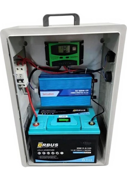Lityum Güneş Enerji Paketi – 280W Panel 100AH Lifepo4 Akü 1000W Inverterli Solar Sistem
