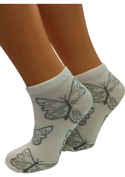 Kadın 3'lü Kelebek Desenli Patik Çorap fiyatları