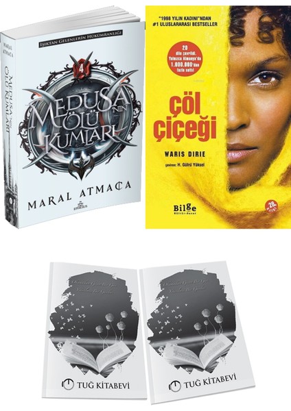 Çöl Çiçeği ve Ephesus Yayınları Medusanın Ölü Kumları 4 Maral Atmaca 2li Set + Hediyeli