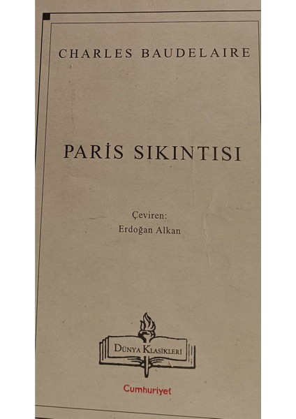 Cumhuriyet Hasan Ali Yücel Klasikleri - Paris Sıkıntısı (2.el kitap sahaf)