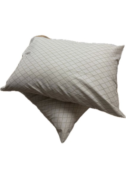 Ranforce %100 Pamuk 2 Adet Yastık Kılıfı Çizgili Desenli Kahverengi