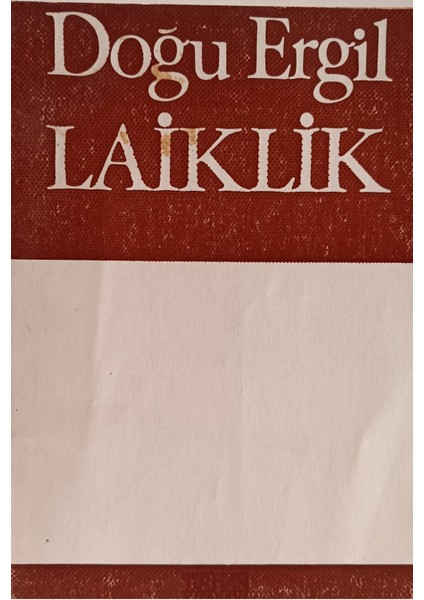 Laiklik Doğu Ergil 2.el