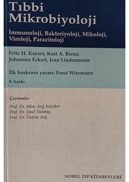 Tıbbi Mikrobiyoloji - Immunoloji Bakteriyoloji Mikoloji Viroloji Parazitoloji (2.el kitap sahaf)