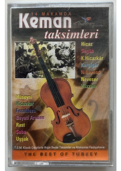 Keman Taksimleri 14 Mekanda Keman Taksimleri Kaset (Orjnal Dönem Baskı Kaset)