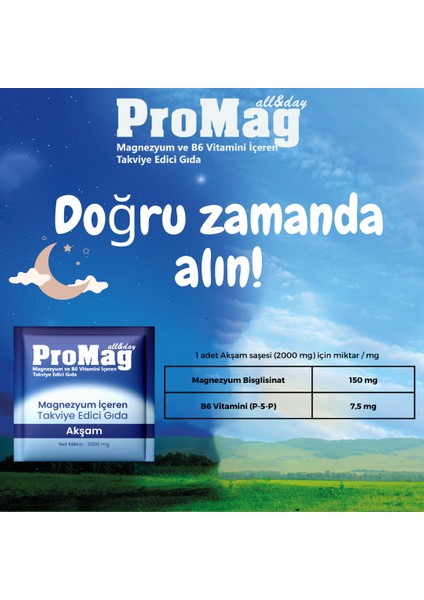 Promag All&Day Magnezyum ve B6 İçeren T.E.G fırsatları