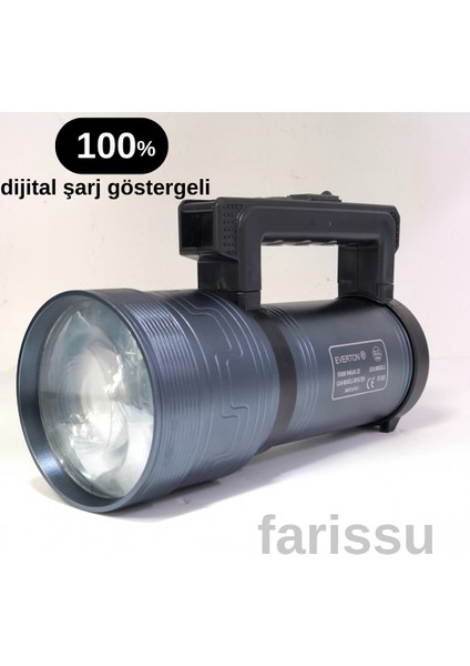 RT-829 100W 1000 Lümen Güçlü LED Acil Durum ve El Feneri – Şarjlı, Full Metal Gövde, Zoom Özellikli fiyatları