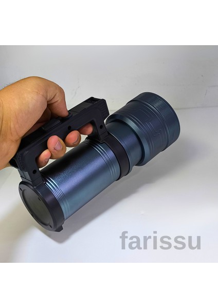 RT-829 100W 1000 Lümen Güçlü LED Acil Durum ve El Feneri – Şarjlı, Full Metal Gövde, Zoom Özellikli