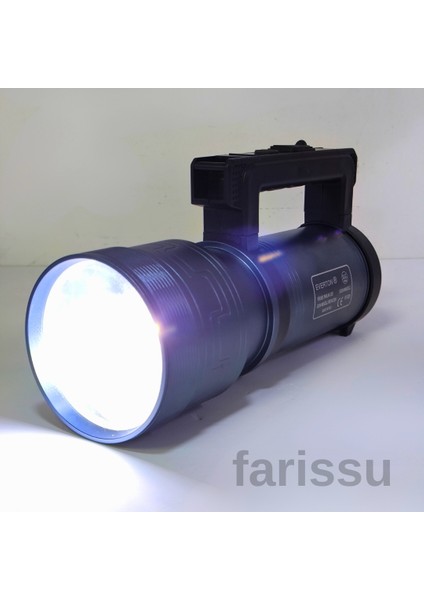 RT-829 100W 1000 Lümen Güçlü LED Acil Durum ve El Feneri – Şarjlı, Full Metal Gövde, Zoom Özellikli