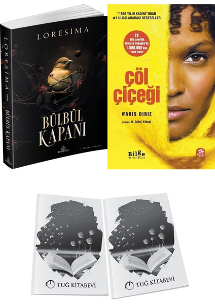Çöl Çiçeği ve Ephesus Yayınları Bülbül Kapanı 1 Loresima 2li Set + Hediyeli