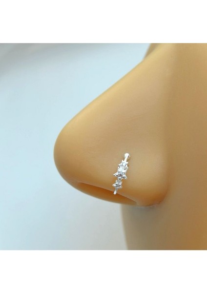 925 Ayar Gümüş Deliksiz Yıldız Taşlı Halka Burun Hızma – Ayarlanabilir Sıralı Yıldızlı fırsatları