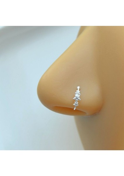 925 Ayar Gümüş Deliksiz Yıldız Taşlı Halka Burun Hızma – Ayarlanabilir Sıralı Yıldızlı indirimleri