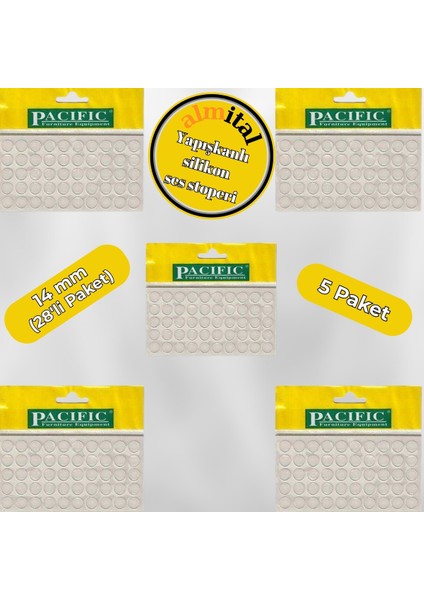 PACIFIC Okyanus Yapışkanlı Silikon Ses Stoperi, 9mm 5'li paket