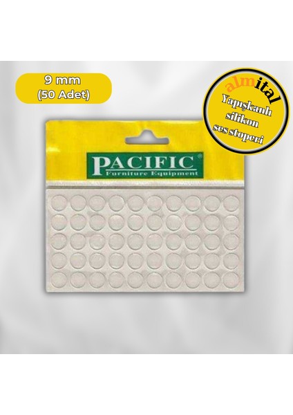 PACIFIC Okyanus Yapışkanlı Silikon Ses Stoperi, 9mm 5'li paket fiyatları