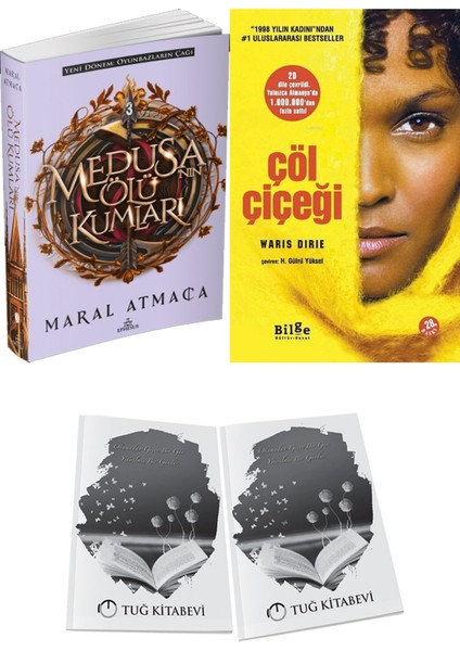 Çöl Çiçeği ve Ephesus Yayınları Medusanın Ölü Kumları 3 Maral Atmaca 2li Set + Hediyeli