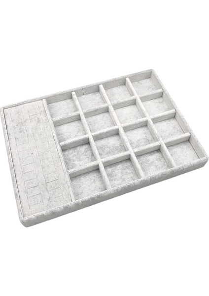 Amsterdam Model Süet Kumaş Gri Renk 34/24 cm Takı Sergileme Standı