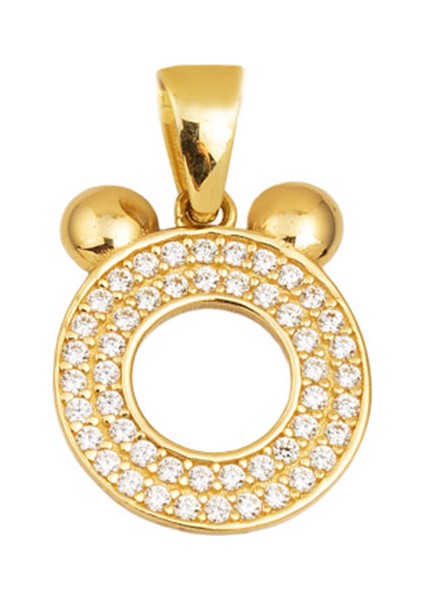 Ö Harfi Altın Kolye Ucu 14 Ayar