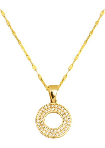 O Baş Harfi 14 Ayar Altın Kolye