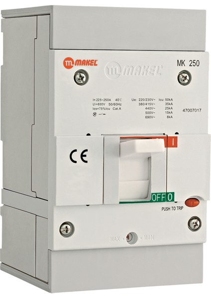 3p 250A 35KA 380 V Ac Termik Manyetik Sabit Kompakt Şalter