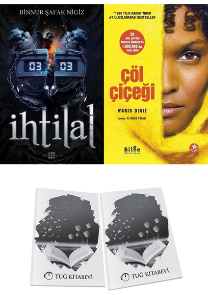 Çöl Çiçeği ve Dokuz Yayınları Ihtilal 2 Zede Binnur Şafak Nigiz 2li Set + Hediyeli