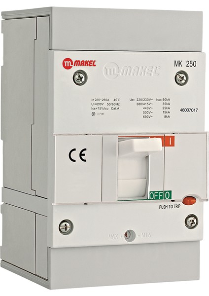 3p 200A 35KA 380 V Ac Termik Manyetik Sabit Kompakt Şalter