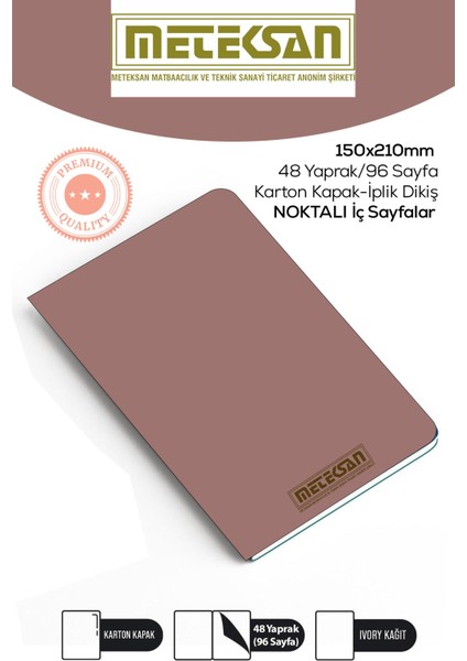 Pembe 15X21 cm A5 Ebat Not Defteri