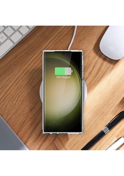 Samsung Galaxy S23 Ultra Uyumlu Magsafe Şarj Özellikli Şeffaf Kamera Koruma Çıkıntılı Şeffaf Magsafe fırsatları