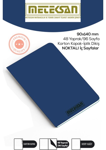 Lacivert 9X14 cm Ebat Not Defteri
