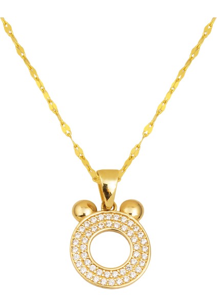 Ö Harfi Altın Kolye 14 Ayar