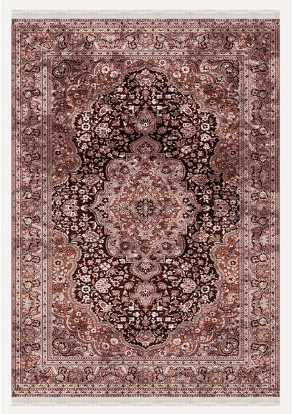 Mars 2252 Klasik Renkli Etnik Eskitme Pamuk Dokuma Taban Halı Salon Halısı