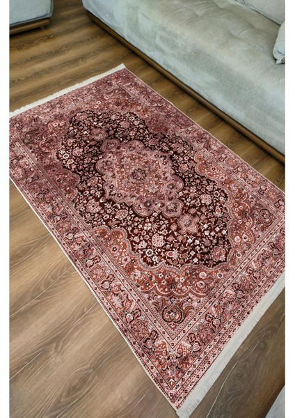 Mars 2252 Klasik Renkli Etnik Eskitme Pamuk Dokuma Taban Halı Salon Halısı modelleri