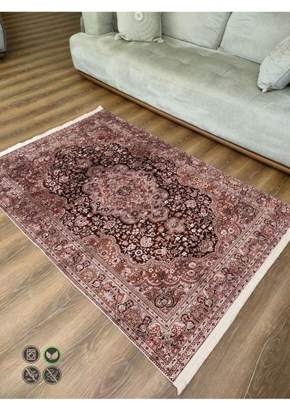 Mars 2252 Klasik Renkli Etnik Eskitme Pamuk Dokuma Taban Halı Salon Halısı