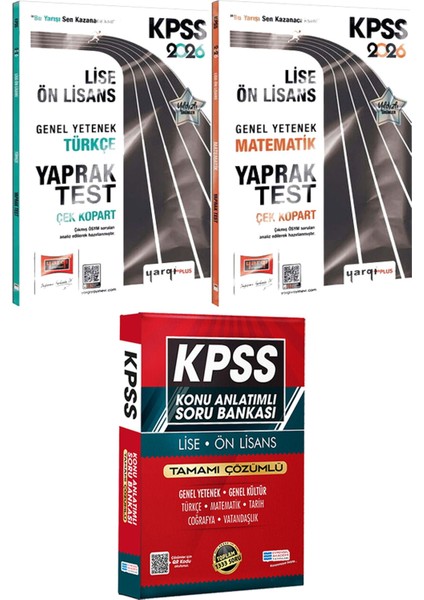 2026 Kpss Lise Ön Lisans Türkçe Matematik Çek Kopart Yaprak Test - Lise Önlisans Konu Ant. Soru
