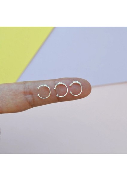 925 Ayar Gümüş Deliksiz Sıkıştırmalı Burun Hızma Seti – Taşlı, Yıldızlı, Minimal, 3’lü fiyatları